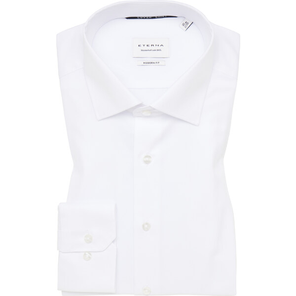 Pánska biela nepriehľadná Cover košeľa ETERNA modern fit 50329763