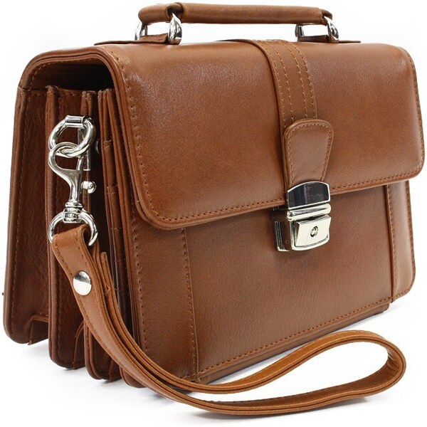 Arwel Svetlo hnedá kožená etue so sklápacím registrom a držadlom 611 52559017