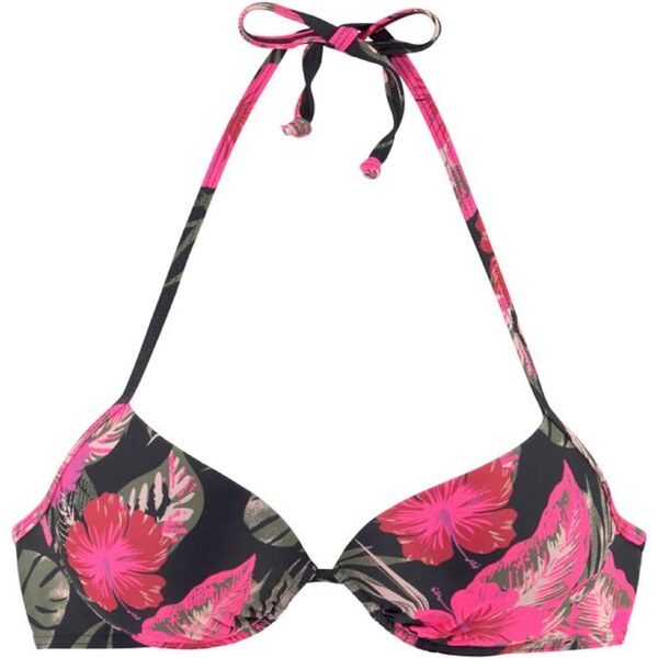 LASCANA Bikinový top Elsa zelená / ružová / červená / čierna 54225365