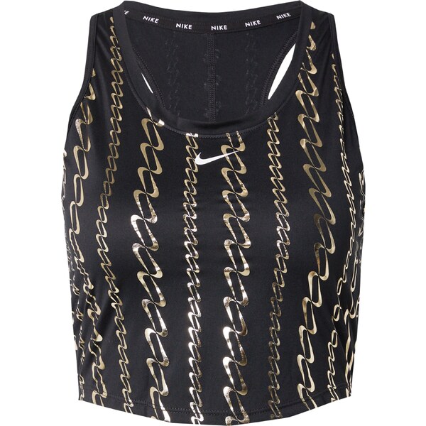 NIKE Športový top One zlatá / čierna / biela 54272804