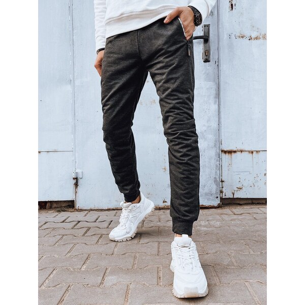 Dstreet Zaujímavé grafitové pánske tepláky 50351224