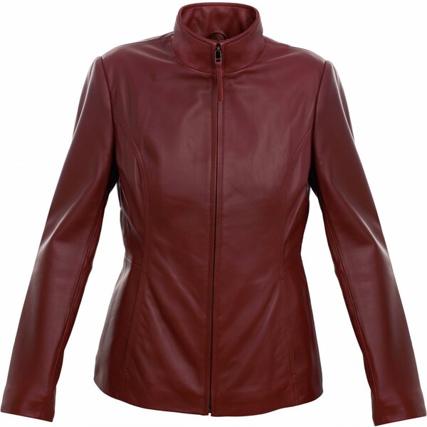 MAX Dámska kožená bunda 2138 červená 58982885