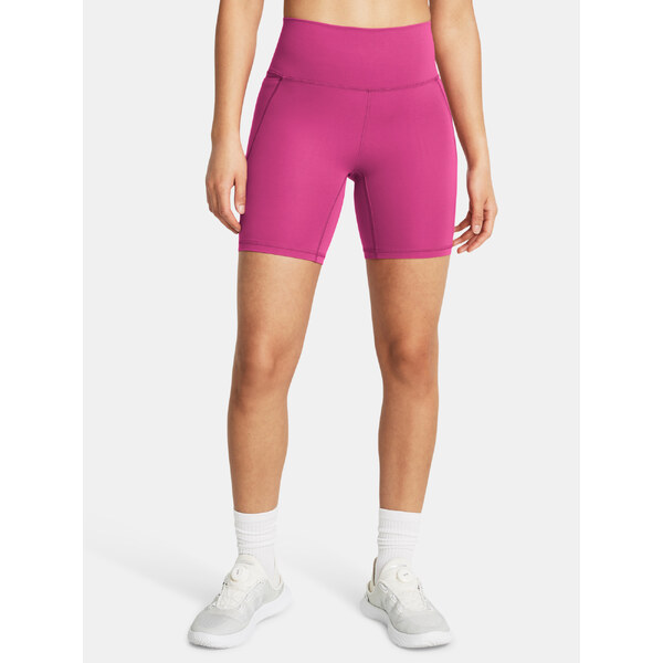 Ružové dámske športové kraťasy Under Armour Meridian Bike Short 7in 52523599