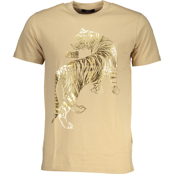 Pánske béžové tričko Cavalli Class 64704236