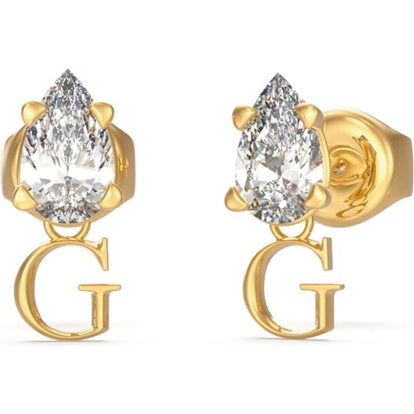Guess Štýlové pozlátené visiace náušnice Studs Party JUBE02151JWYGT/U 66594901