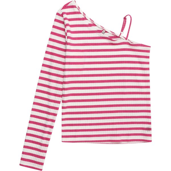 ONLY GIRLS Tričko tmavoružová / biela 54329175