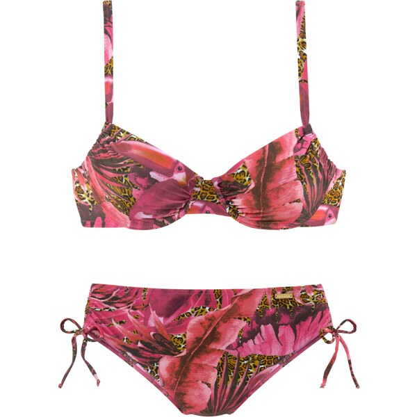 LASCANA Bikiny Elena tmavožltá / ružová / purpurová / čierna 54225633