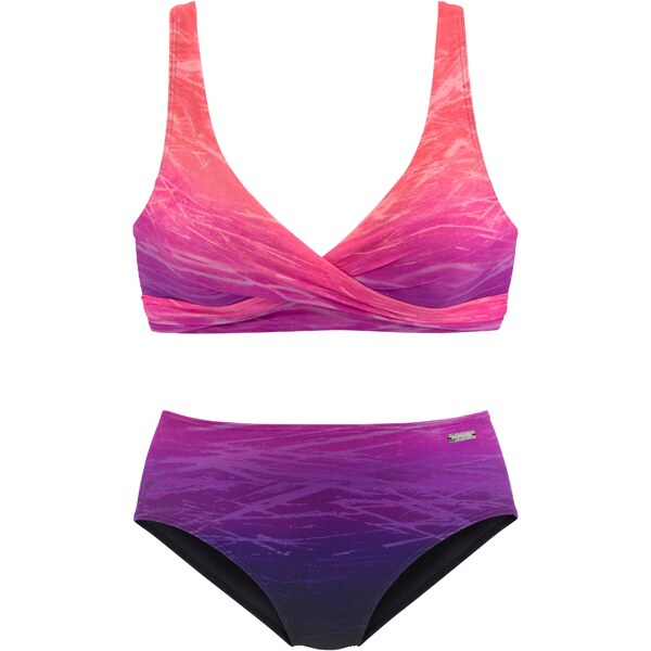 LASCANA Bikiny fialová / tmavofialová / ružová 54246899
