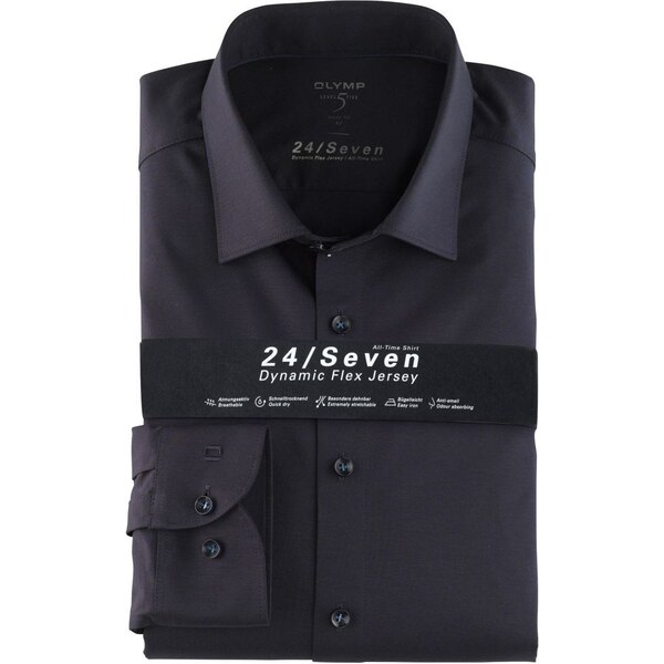 Pánska tmavomodrá elastická Flex jersey košeľa OLYMP body fit 50383623