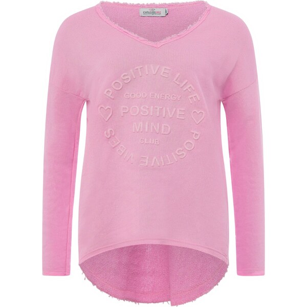 Zwillingsherz Mikina Positive Mind ružová 51495813