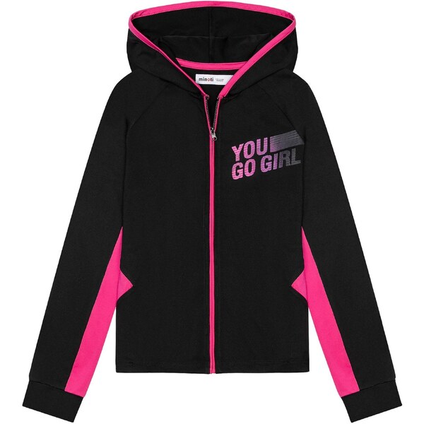 MINOTI Tepláková bunda kamenná / fuksia / purpurová / eozín / čierna 54324827