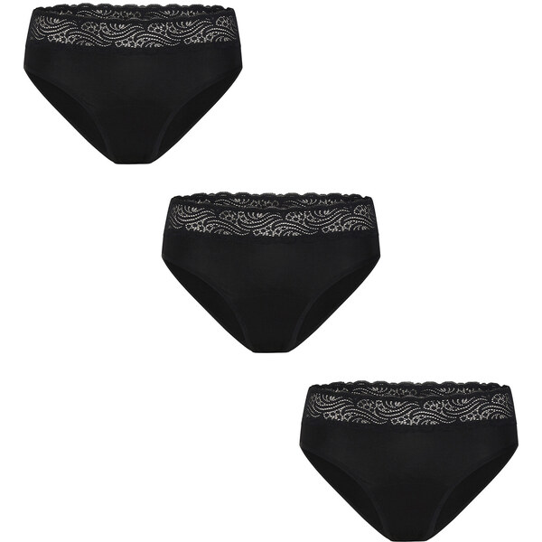 3PACK Menštruačné nohavičky Modibodi Sensual Hi-Waist Bikini Moderate 51038232
