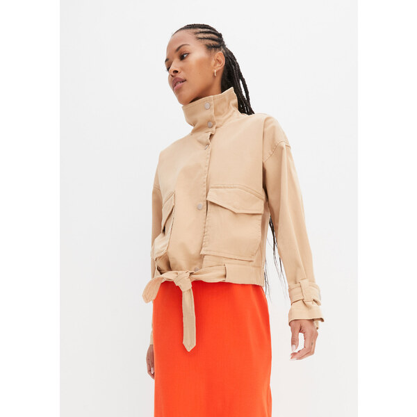 bonprix Ľahká twillová bunda, farba béžová 50408147