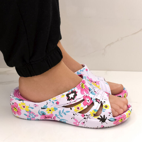 JOHN-C Dámske tmavo-ružové šľapky ZOE 50420594