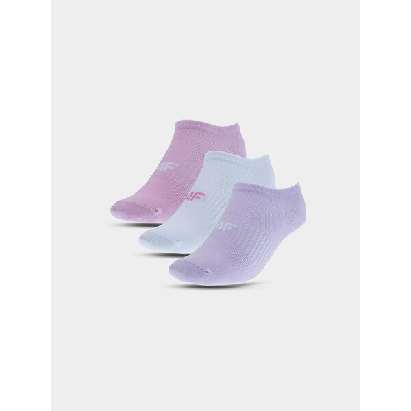 Girls Casual Ankle Socks (3Pack) 4F - Multicolored 50678405