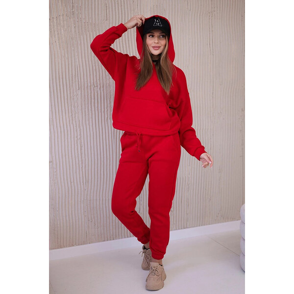 Kesi Dámska tepláková súprava s kapucňou Lucy červená, Farba červená 32083654