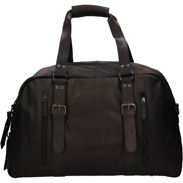 Kožená cestovná taška Greenwood Potes - čierna 48227087