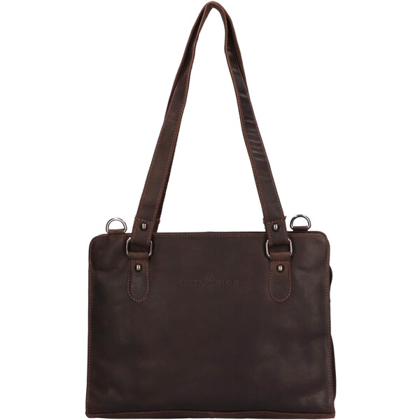 Dámska kožená kabelka Greenwood Roxana - tmavo hnedá 48227093