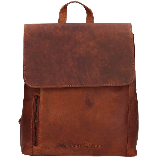 Dámsky kožený batoh Greenwood Anet - hnedá 50459651