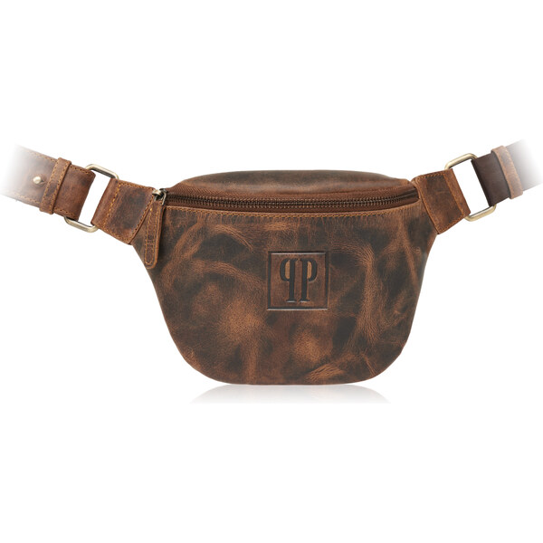 PAOLO PERUZZI Dámska kožená ľadvinka Vintage T-97-HBR | hnedá T-97-HBR 50488656