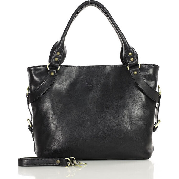 MARCO MAZZINI Kožená business taška | čierna 418c 50488686