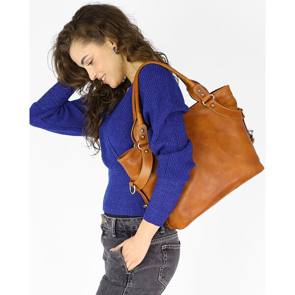 MARCO MAZZINI Kožená business taška | camel 418a 50488684