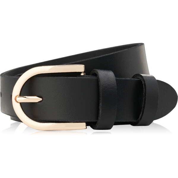 PAOLO PERUZZI Dámsky kožený opasok 100cm | čierna PG-01-BLZ-100 50488675