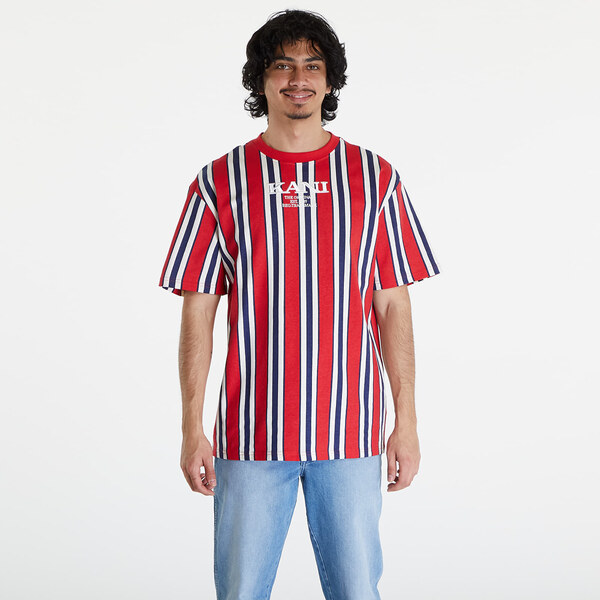 Tričko Karl Kani Retro Striped Tee Red/ Navy/ Off White S 50607735