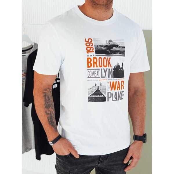 Dstreet Biele tričko s výrazným nápisom 50711602