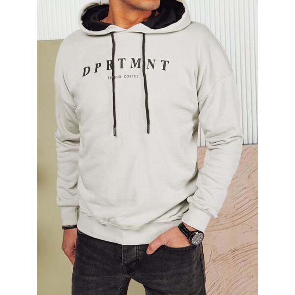 Dstreet Šedá mikina s kapucňou a s nápisom 50711589