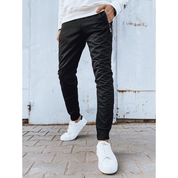 Dstreet Trendy čierne pohodlné tepláky 50711607