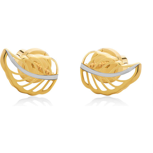 Brilio Slušivé dámske bicolor náušnice zo zlata 14/190.862/17 66595226