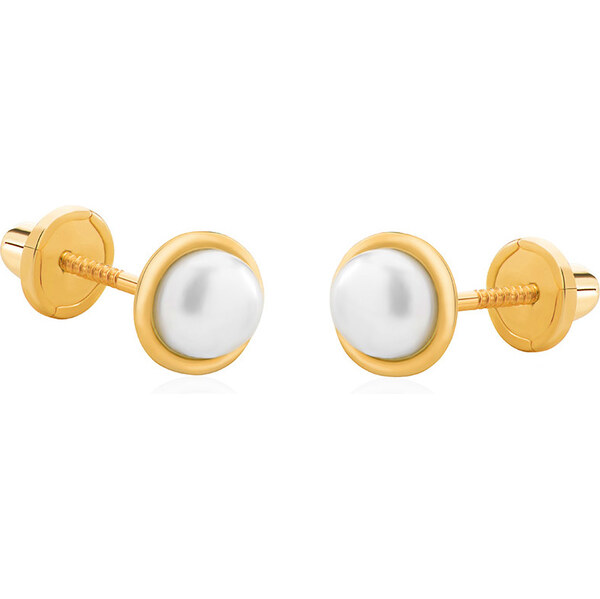 Brilio Pôvabné náušnice zo žltého zlata s pravou perlou 14/140.490/17P 66593977