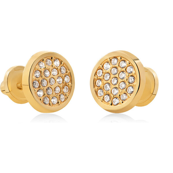Brilio Náušnice zo žltého zlata so zirkónmi 14/180.641/17ZIR 66579398