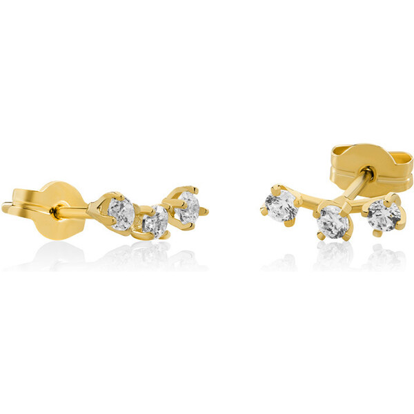 Brilio Náušnice zo žltého zlata s čírymi zirkónmi 14/184.511/3ZIR 66581939