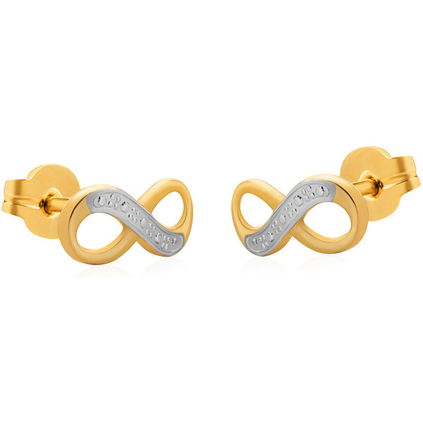 Brilio Nadčasové bicolor náušnice zo zlata Nekonečno 14/163.322/3 66586427