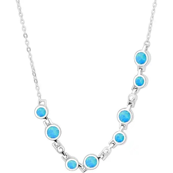 Olivie Strieborný náhrdelník MODRÝ OPÁL 8463 50867737