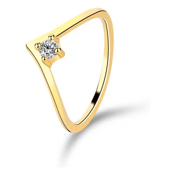 Olivie Strieborný prsteň ŠÍPKA GOLD 8468 50867742