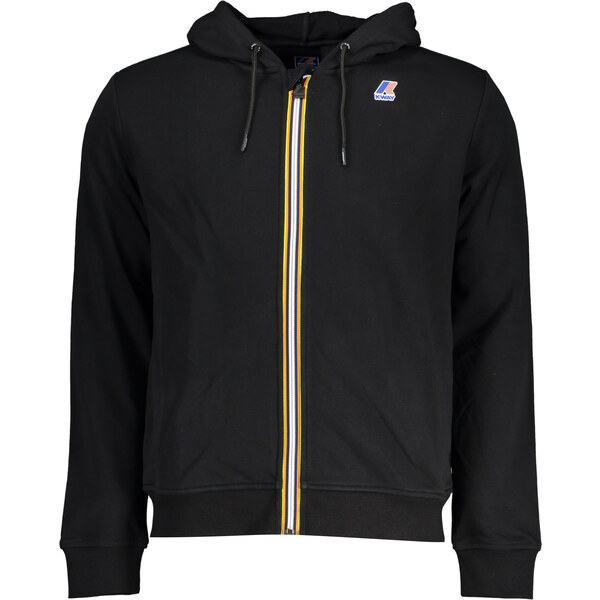 Pánska čierna mikina K-WAY na zips 64710021