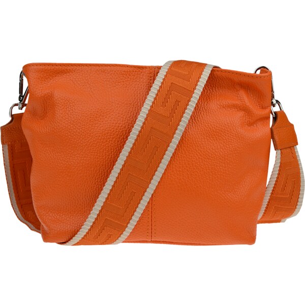 Oranžová kožená talianska crossbody kabelka Prisca Arancione s 50739907