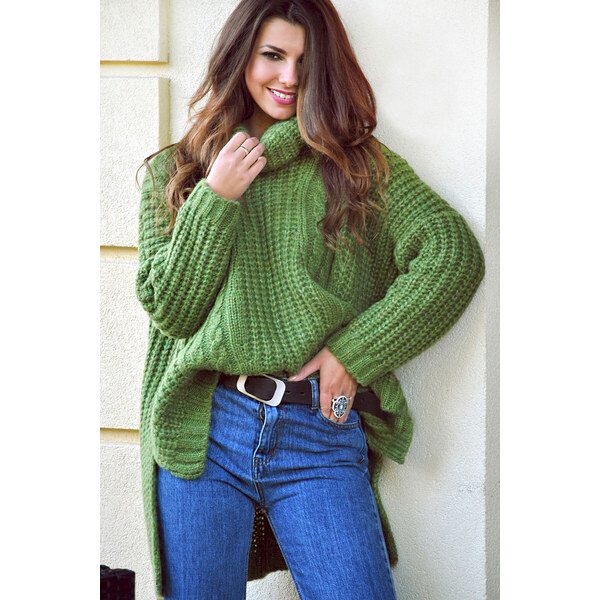 Fashionweek Dámske pončo s rolákom teplé hrubé pončo s vlnou, prémiová 48750133