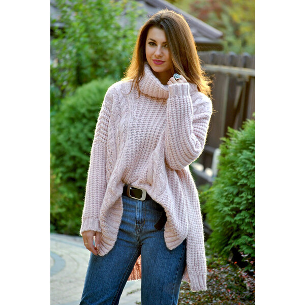 Fashionweek Dámske pončo s rolákom teplé hrubé pončo s vlnou, prémiová 48750136