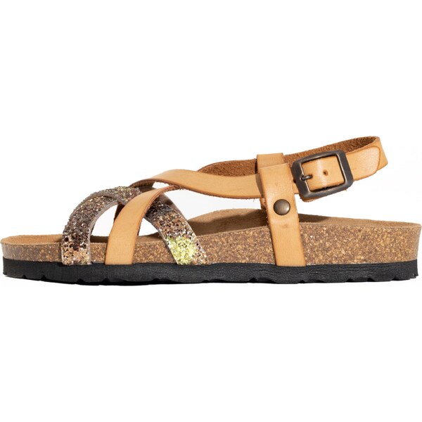 Bayton Sandále Kari farba ťavej srsti / zlatá 54233801