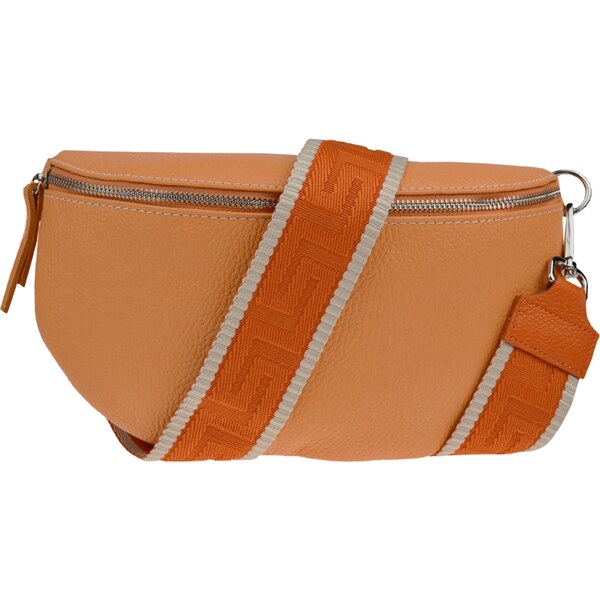 Oranžová kožená talianska crossbody kabelka Reni Grande Arancio s 50746398