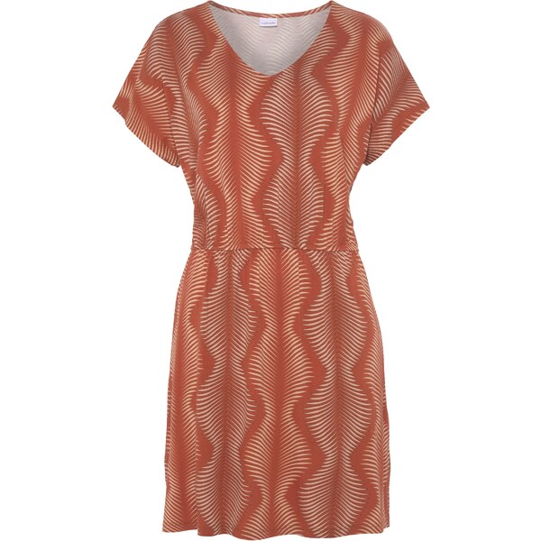 LASCANA Nočná košieľka béžová / tmavooranžová 54444867