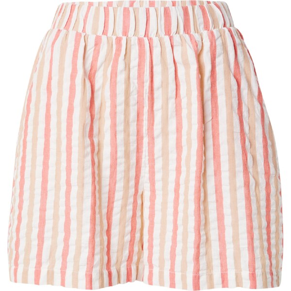 PIECES Nohavice Lucid koralová / broskyňová / prírodná biela 54263137