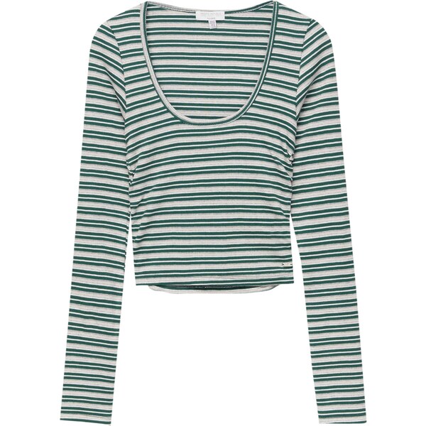 Pull&Bear Tričko tmelová / sivá melírovaná / tmavozelená / biela 54263423