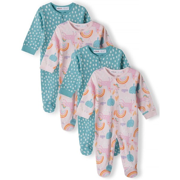 MINOTI Pyžamo modrozelená / oranžová / ružová / biela 54280895