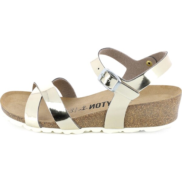 Bayton Sandále CANBERRA krémová / svetlohnedá / zlatá / biela 54290791