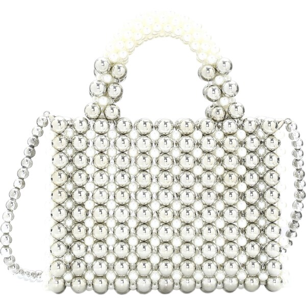 Koosh Kabelka strieborná / perlovo biela 65791955